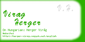 virag herger business card